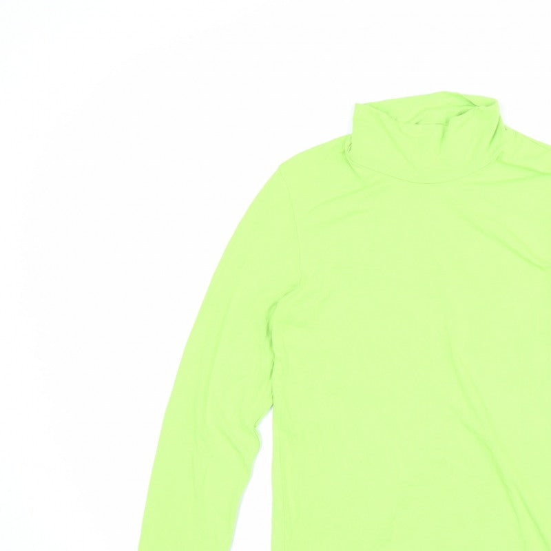 COS Women Green UK 10 Basic Roll Neck Long Sleeve Jersey Top