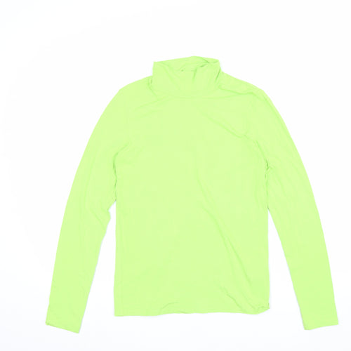 COS Women Green UK 10 Basic Roll Neck Long Sleeve Jersey Top