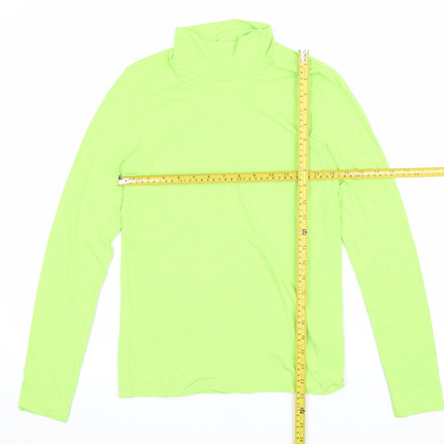 COS Women Green UK 10 Basic Roll Neck Long Sleeve Jersey Top