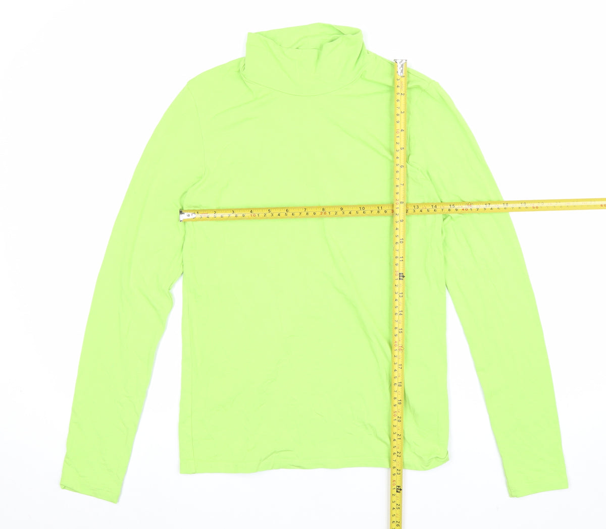 COS Women Green UK 10 Basic Roll Neck Long Sleeve Jersey Top