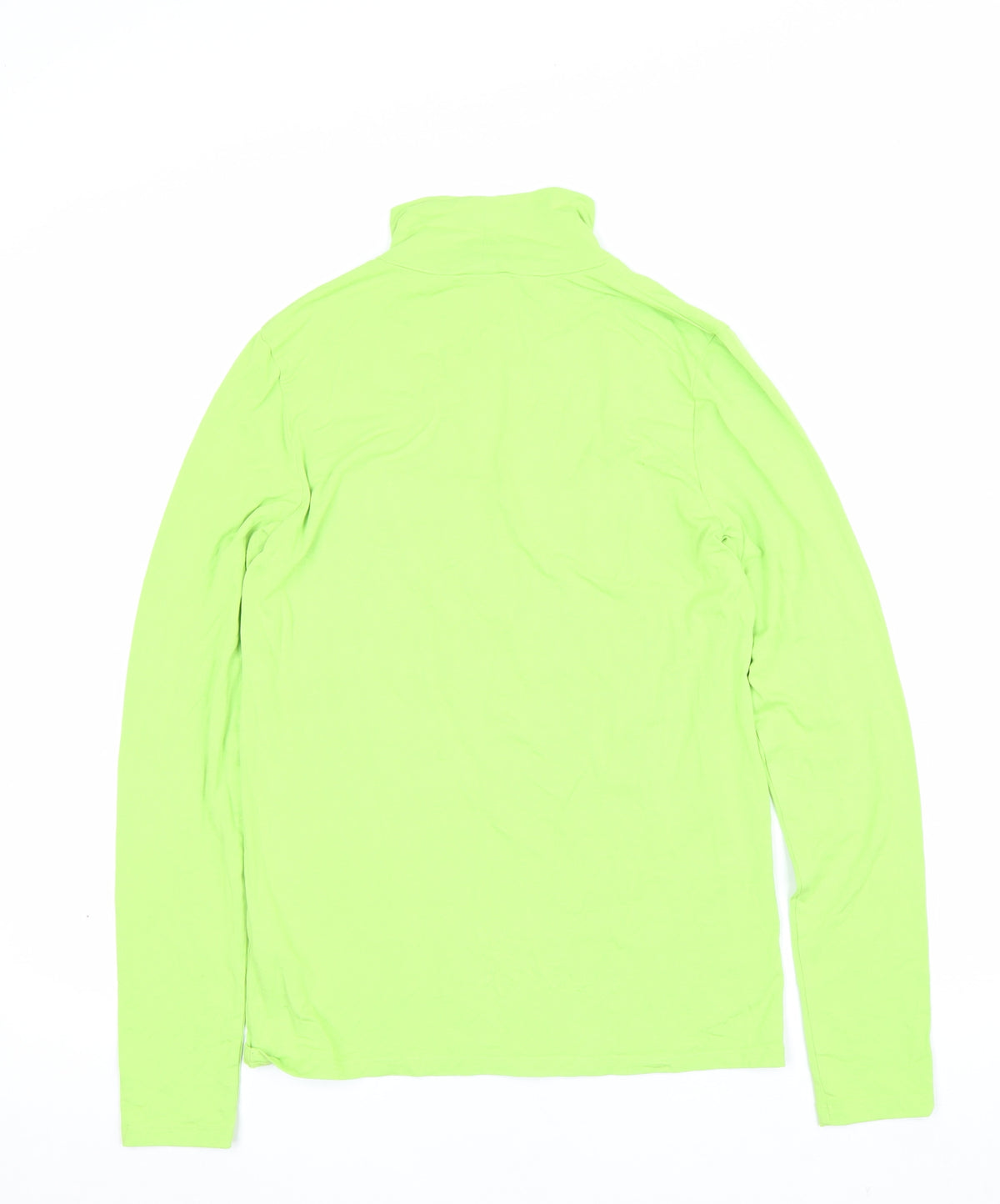 COS Women Green UK 10 Basic Roll Neck Long Sleeve Jersey Top
