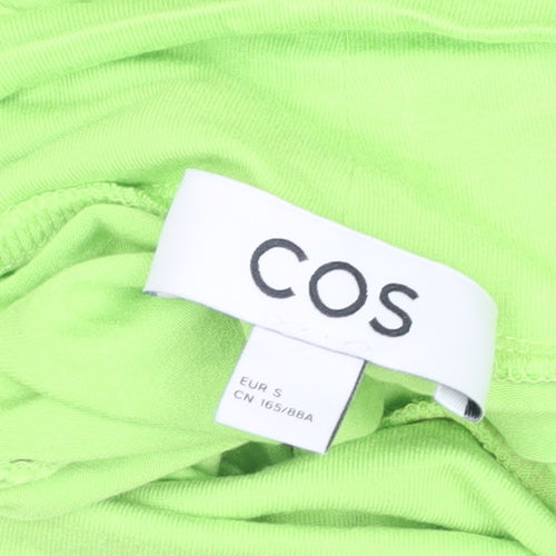 COS Women Green UK 10 Basic Roll Neck Long Sleeve Jersey Top