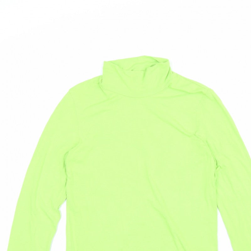 COS Women Green UK 10 Basic Roll Neck Long Sleeve Jersey Top