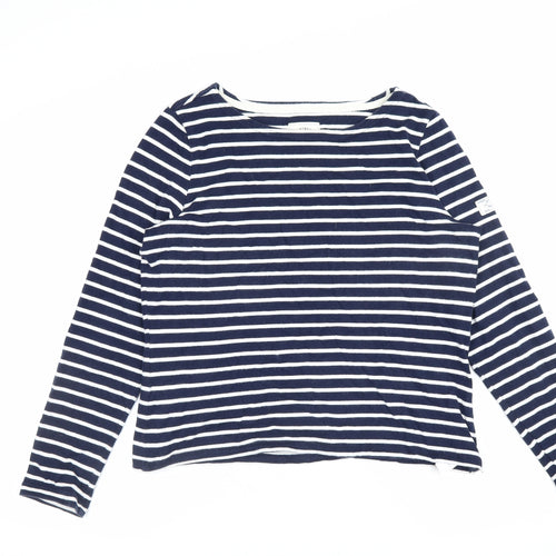 Joules Women’s Blue UK 12 Striped Cotton Breton Long Sleeve T-Shirt