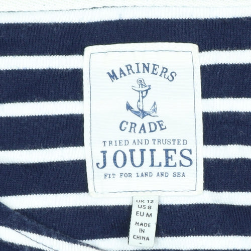 Joules Women’s Blue UK 12 Striped Cotton Breton Long Sleeve T-Shirt