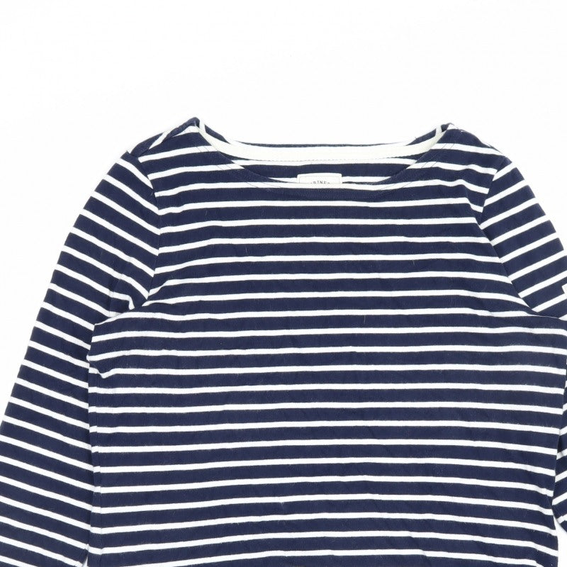Joules Women’s Blue UK 12 Striped Cotton Breton Long Sleeve T-Shirt