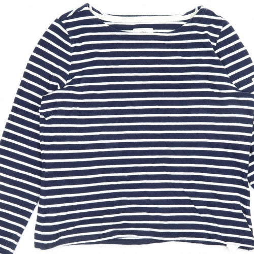 Joules Women’s Blue UK 12 Striped Cotton Breton Long Sleeve T-Shirt