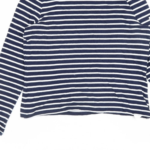 Joules Women’s Blue UK 12 Striped Cotton Breton Long Sleeve T-Shirt