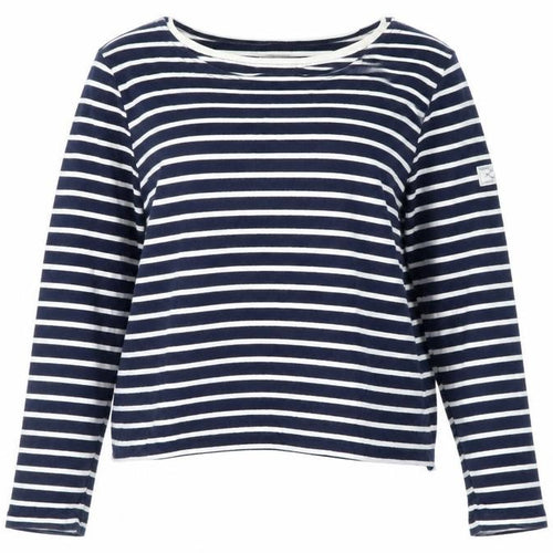 Joules Women’s Blue UK 12 Striped Cotton Breton Long Sleeve T-Shirt