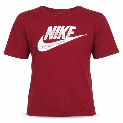 Nike Men’s Red M Athletic Fit Logo Graphic Cotton T-Shirt