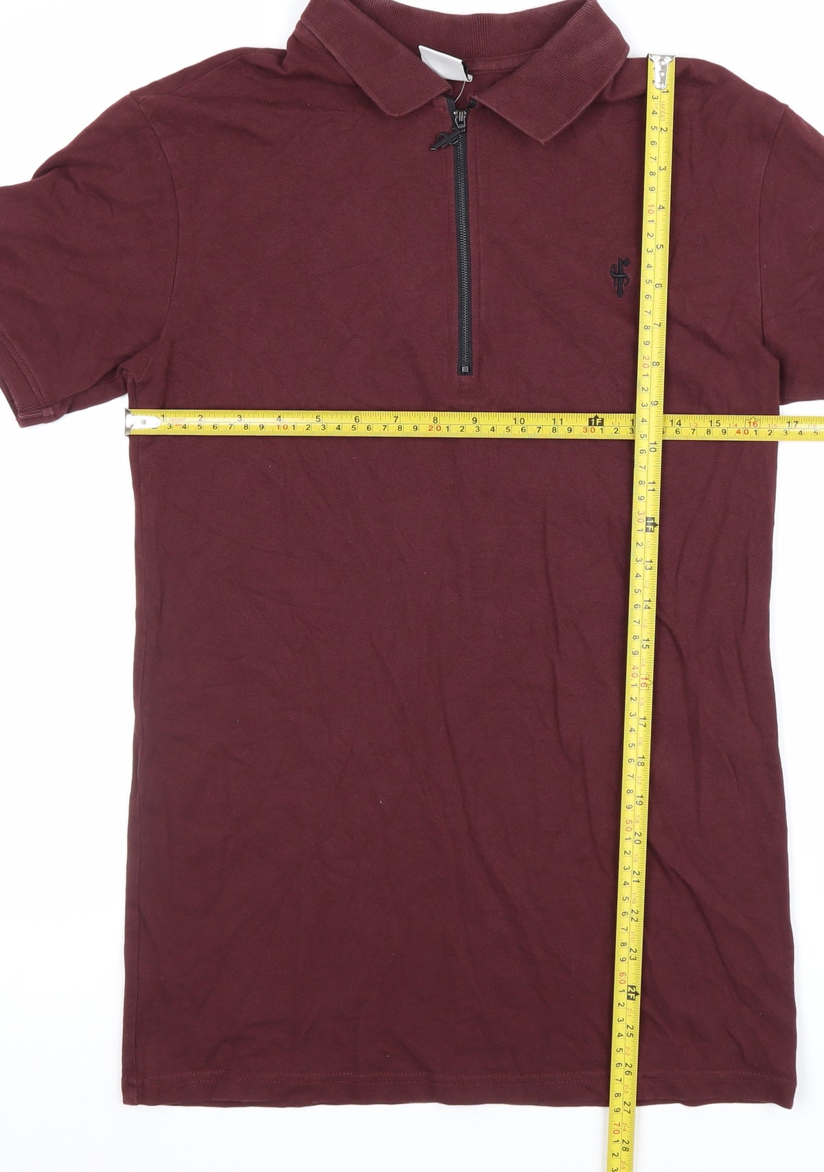 Father Sons Men’s M Burgundy Red 1/4 Zip Short Sleeve Polo