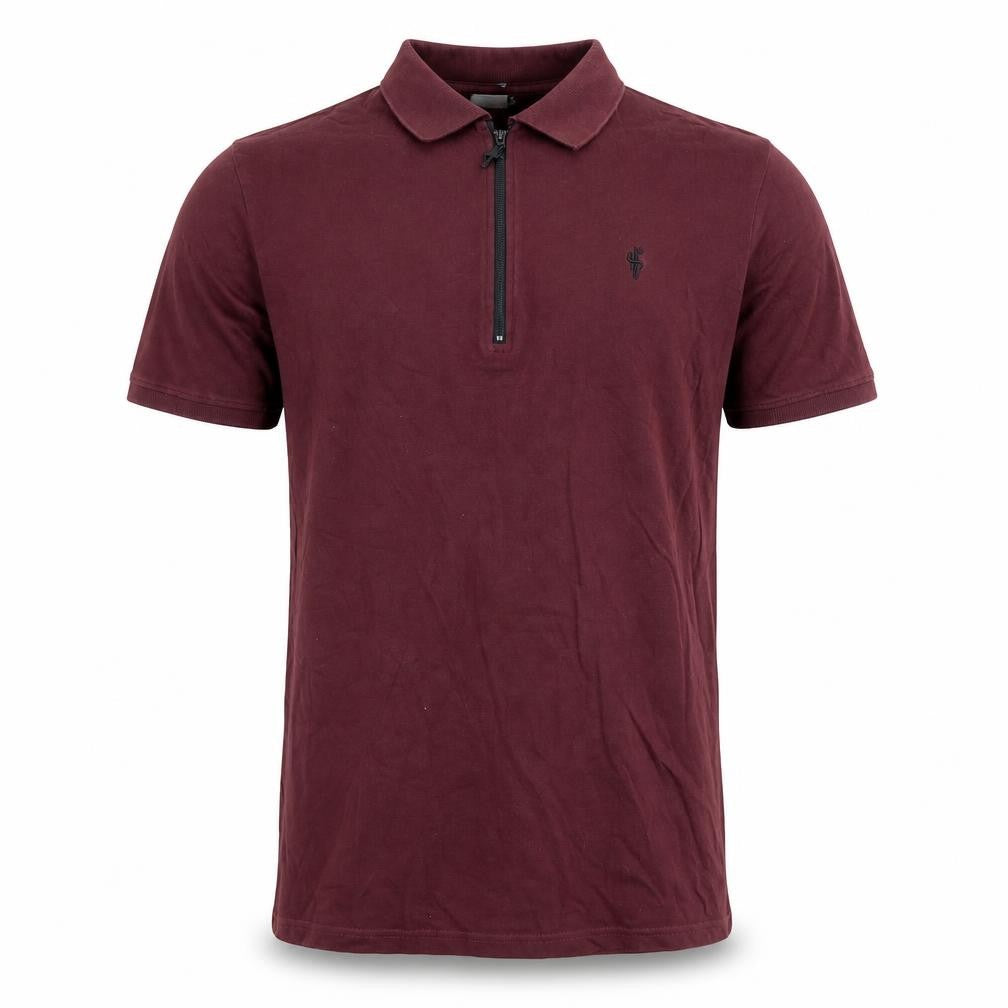 Father Sons Men’s M Burgundy Red 1/4 Zip Short Sleeve Polo