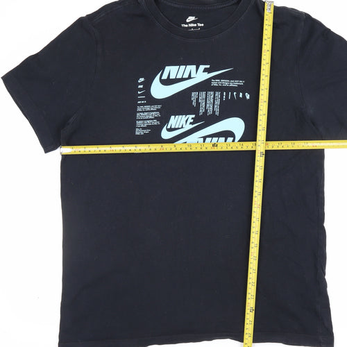 Nike Men’s Black L Graphic Logo Crew Neck Short Sleeve T-Shirt
