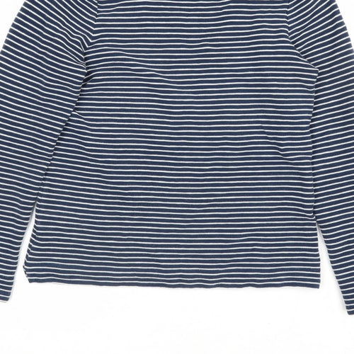 Bella di Notte Women’s Blue Stripe Cowl Neck Jumper Size 8 Cotton