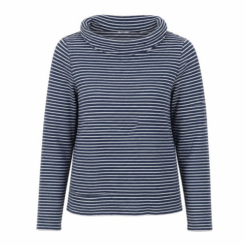 Bella di Notte Women’s Blue Stripe Cowl Neck Jumper Size 8 Cotton