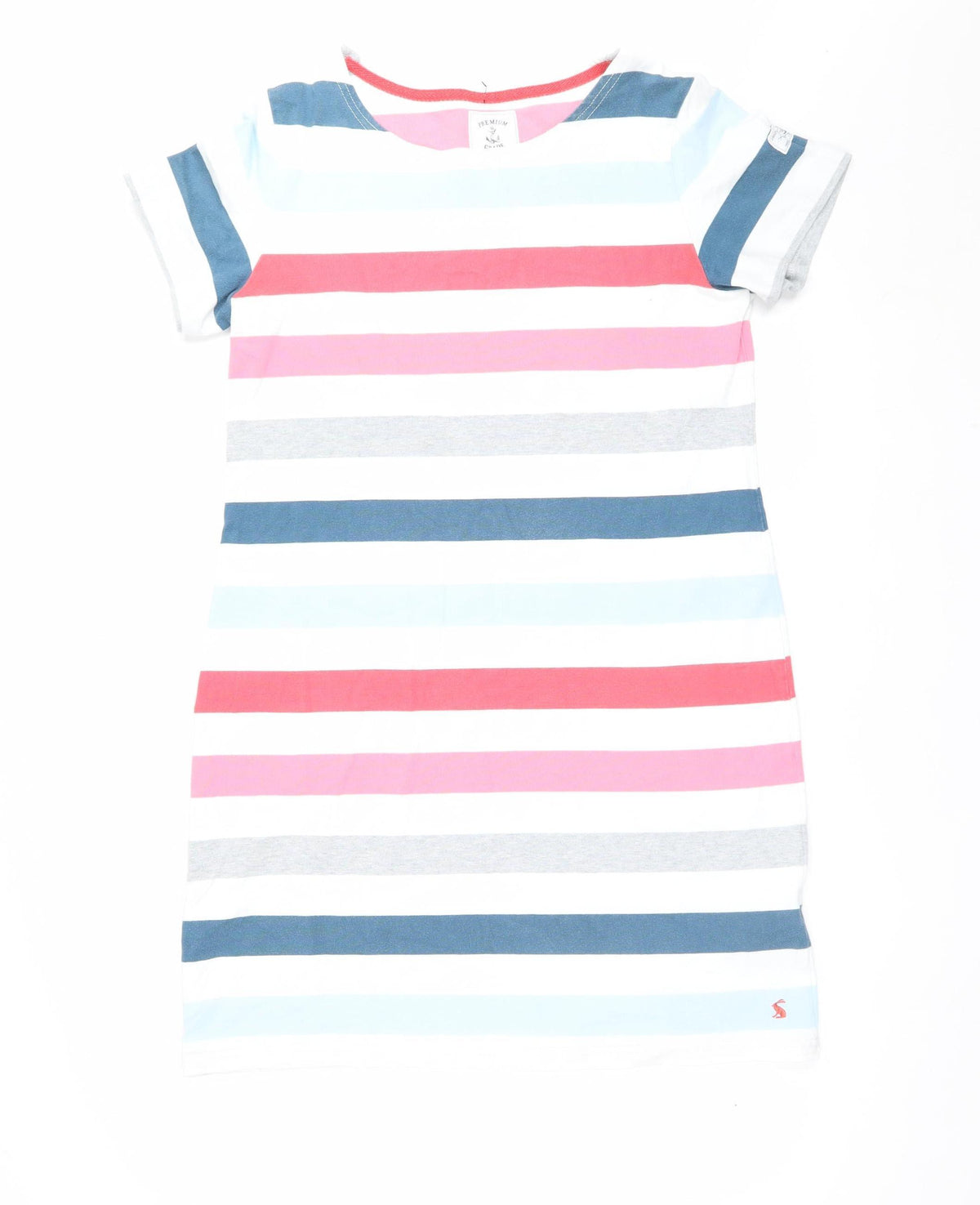 Joules Women’s Multicoloured UK 14 Striped Cotton T-Shirt Dress