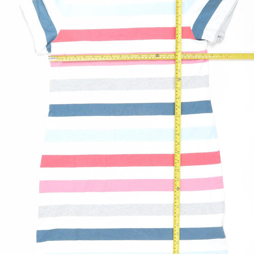 Joules Women’s Multicoloured UK 14 Striped Cotton T-Shirt Dress