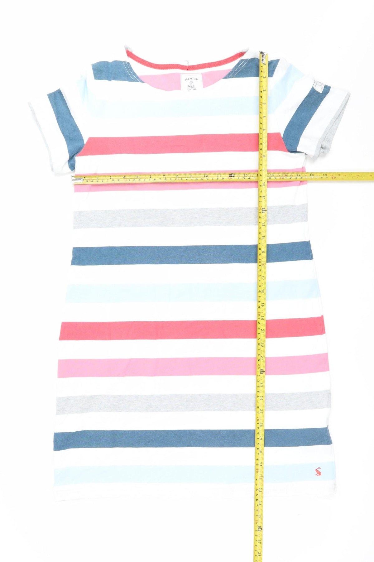 Joules Women’s Multicoloured UK 14 Striped Cotton T-Shirt Dress