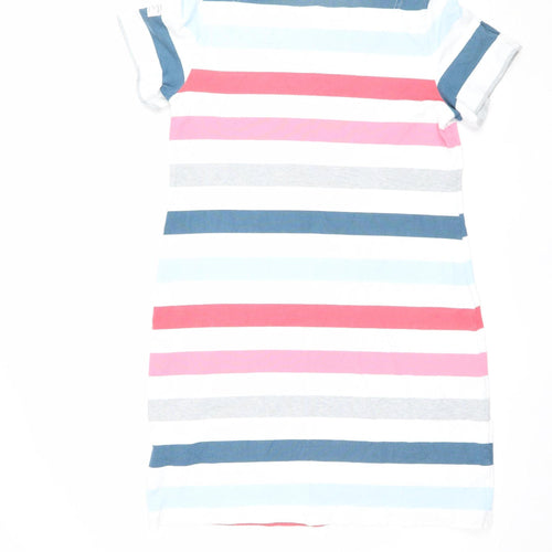 Joules Women’s Multicoloured UK 14 Striped Cotton T-Shirt Dress