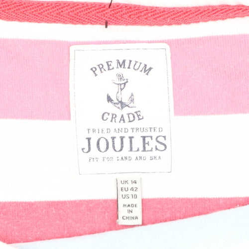 Joules Women’s Multicoloured UK 14 Striped Cotton T-Shirt Dress