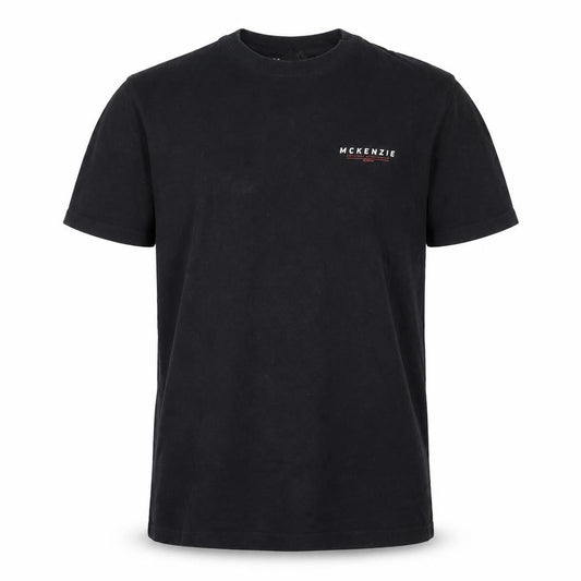 McKenzie Men’s Black S Logo Crew Neck Short Sleeve T-Shirt