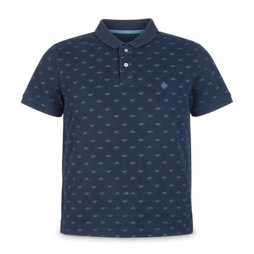 Springfield Men’s Blue XL Bicycle Print Short Sleeve Polo Shirt