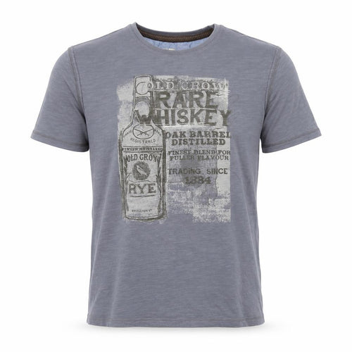 Marks and Spencer Men Grey L Rare Whiskey Graphic Print T-Shirt