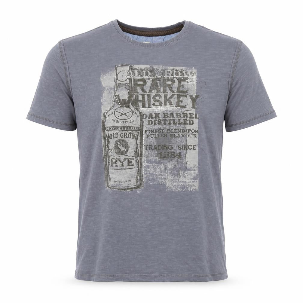 Marks and Spencer Men Grey L Rare Whiskey Graphic Print T-Shirt