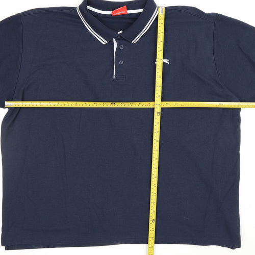Slazenger Men’s Blue 4XL Classic Logo Short Sleeve Polo Shirt