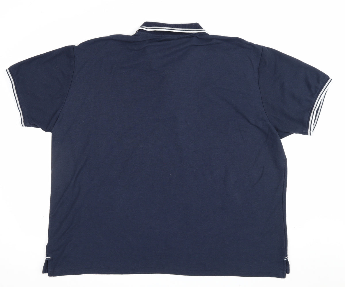 Slazenger Men’s Blue 4XL Classic Logo Short Sleeve Polo Shirt