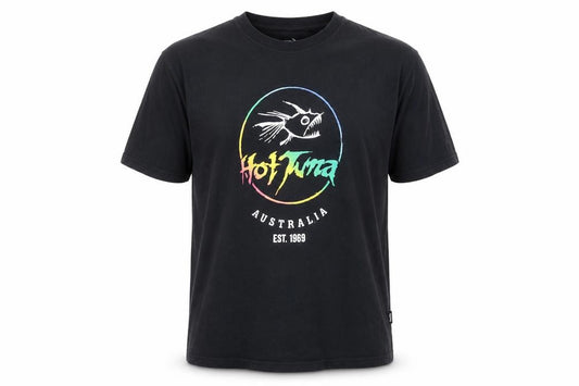Hot Tuna Men's Black XL Fish Graphic Surfwear T-Shirt