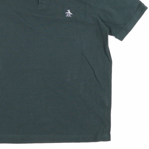 Original Penguin Mens Green M Classic Embroidered Logo Polo Shirt