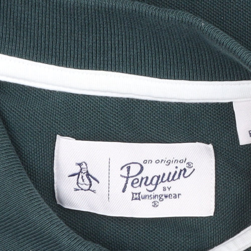 Original Penguin Mens Green M Classic Embroidered Logo Polo Shirt