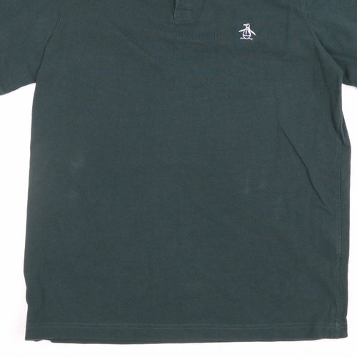 Original Penguin Mens Green M Classic Embroidered Logo Polo Shirt