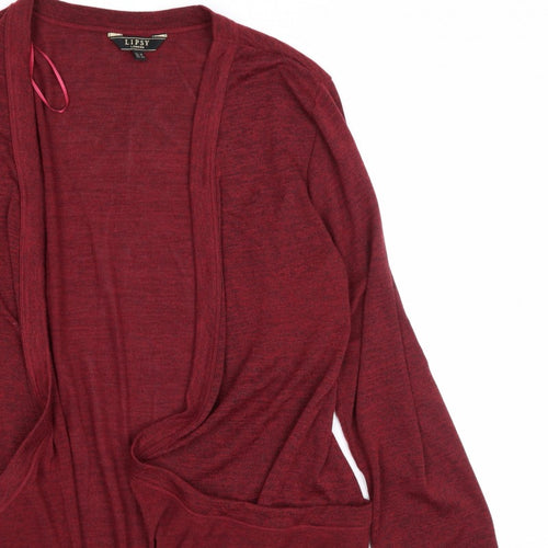 Lipsy London Women’s Red UK 16 Open Wrap Cardigan Lightweight Stretch