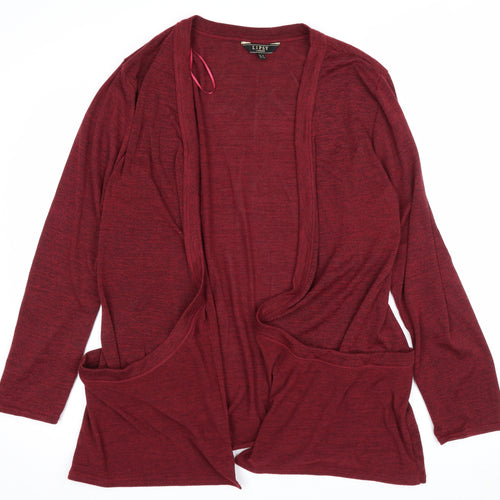 Lipsy London Women’s Red UK 16 Open Wrap Cardigan Lightweight Stretch