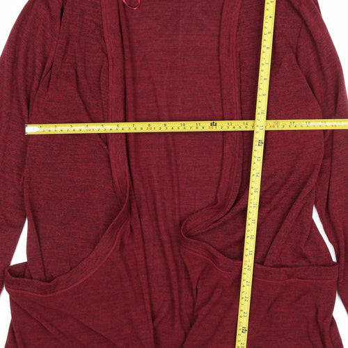 Lipsy London Women’s Red UK 16 Open Wrap Cardigan Lightweight Stretch