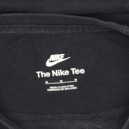 Nike Men’s Black Medium Logo Crew Neck Short Sleeve T-Shirt