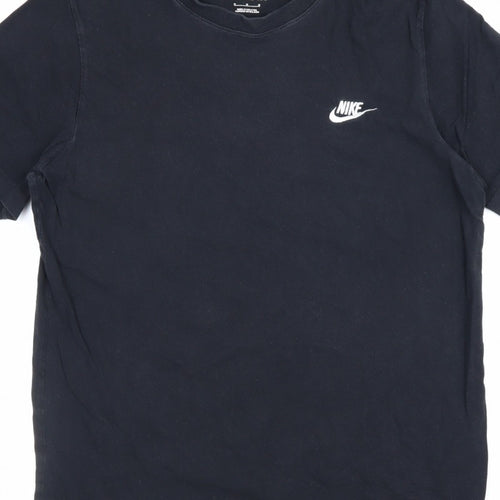 Nike Men’s Black Medium Logo Crew Neck Short Sleeve T-Shirt