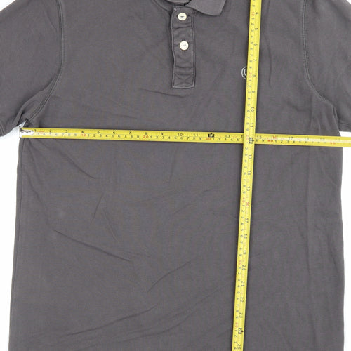 Fat Face Men’s Grey Size L Organic Cotton Short Sleeve Polo Shirt
