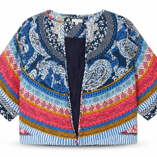 Monsoon Women's Multicoloured L Boho Paisley Kimono Jacket