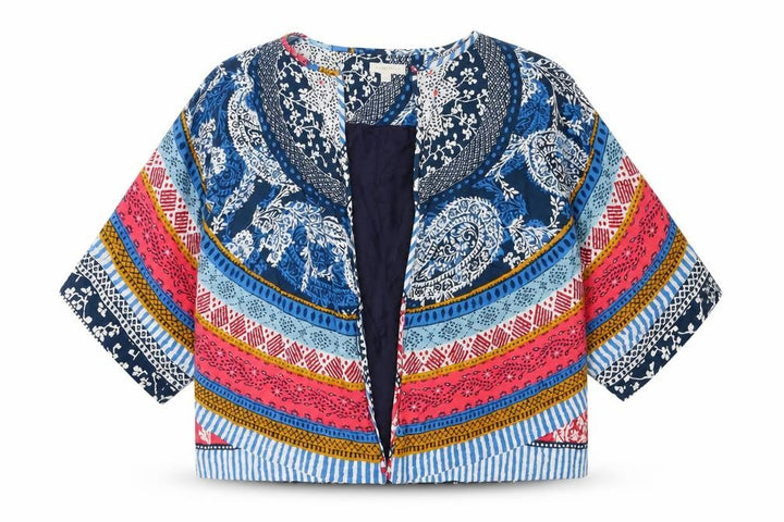 Monsoon Women's Multicoloured L Boho Paisley Kimono Jacket