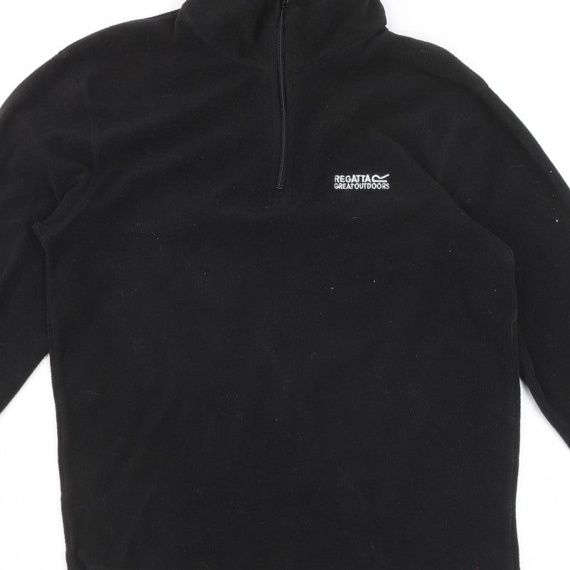 Regatta Men’s Black M 1/4 Zip Fleece Pullover Outdoor Sweatshirt