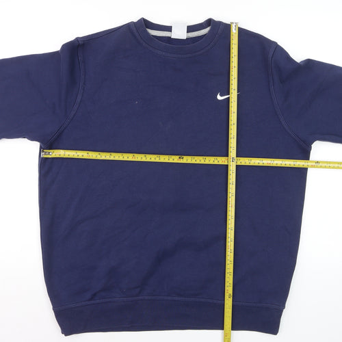 Nike Men’s Navy L Pullover Crew Neck Logo Sweatshirt