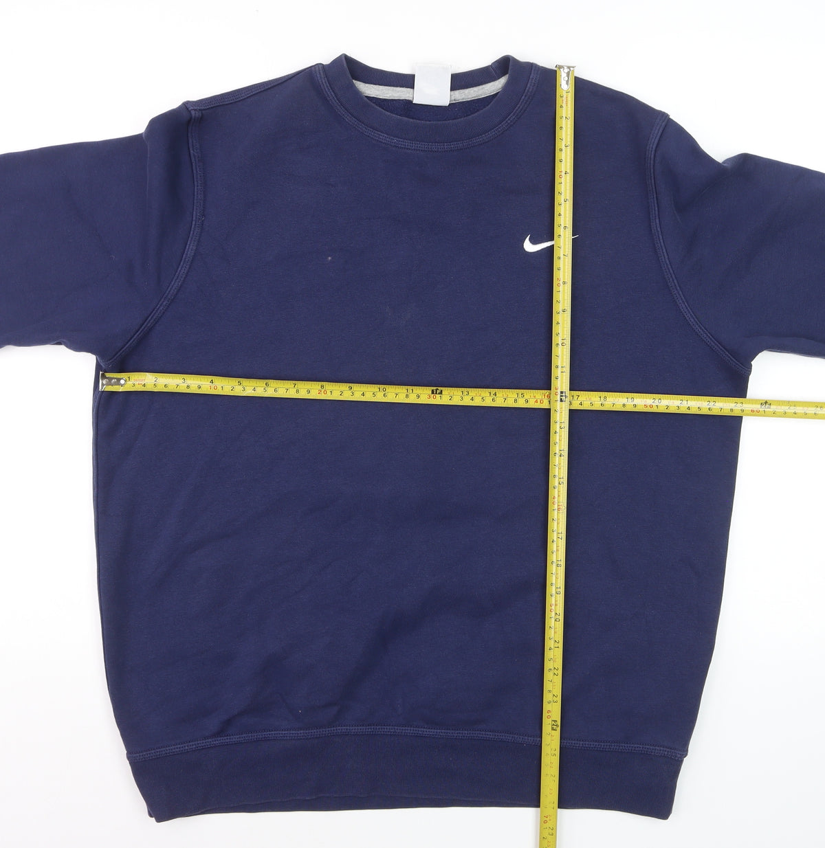 Nike Men’s Navy L Pullover Crew Neck Logo Sweatshirt