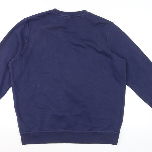 Nike Men’s Navy L Pullover Crew Neck Logo Sweatshirt