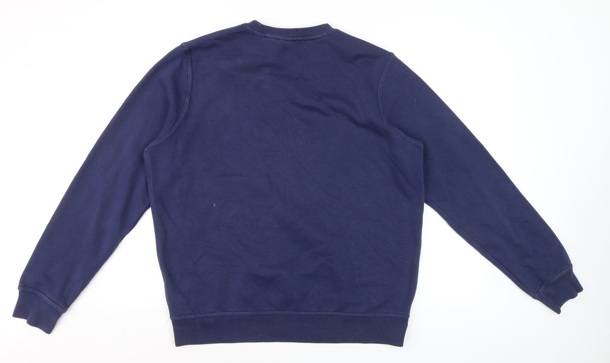 Nike Men’s Navy L Pullover Crew Neck Logo Sweatshirt
