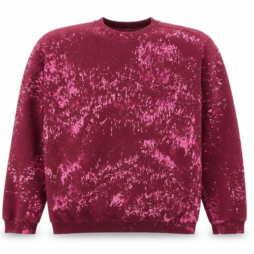 McIntosh & Seymour Men Red L Pullover Bleach Splatter Sweatshirt