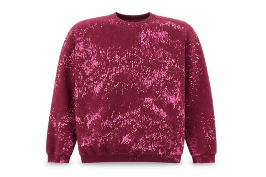 McIntosh & Seymour Men Red L Pullover Bleach Splatter Sweatshirt