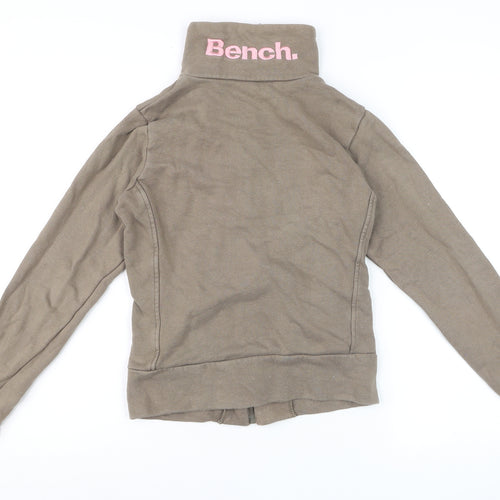 Bench Women’s Brown XS Full Zip Logo Fleece Sweatshirt
